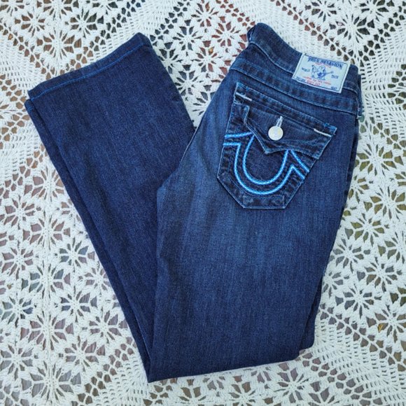 True Religion Denim - SOLD: True Religion Boot Cut 27 Blue Denim Jean West Rodeo Country Cowgirl